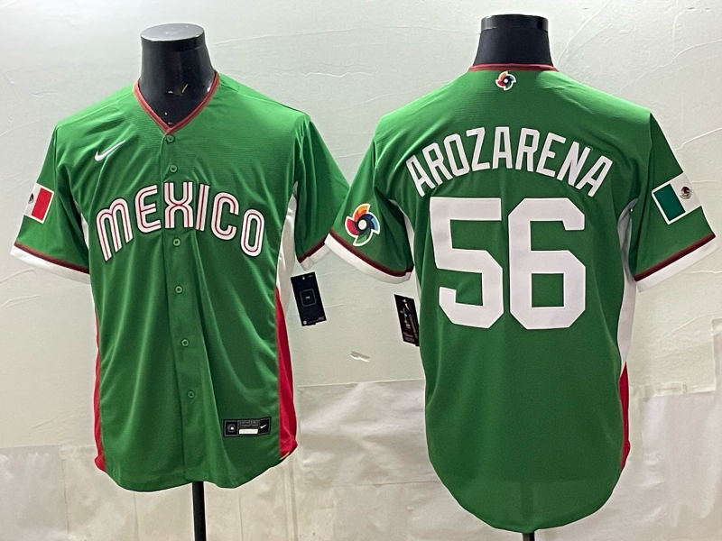 Men 2026 World Cub USA #56 Arozarena green Nike MLB Jersey 006